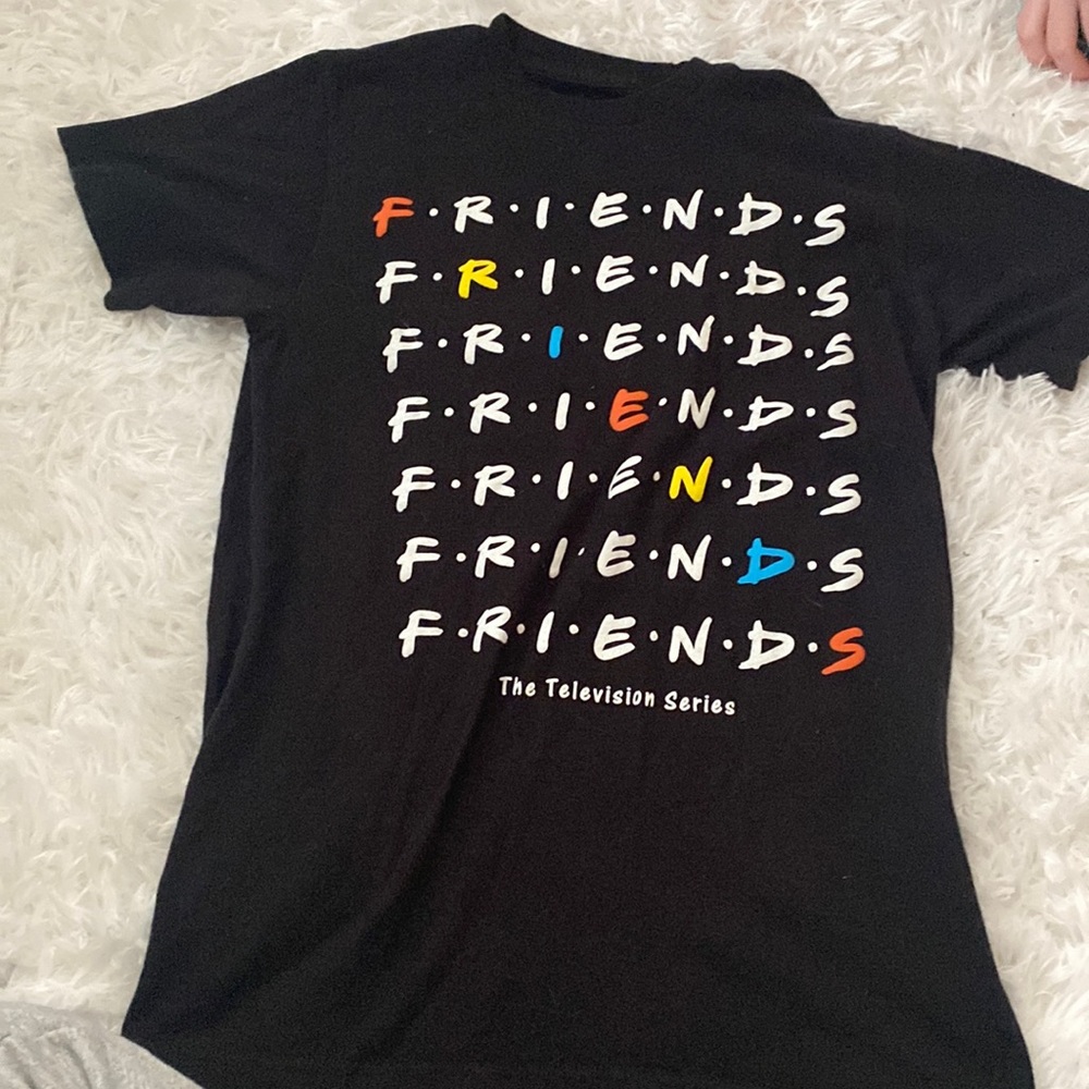 friends t shirt. Color-Black. brand-friends